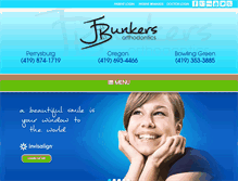 Tablet Screenshot of bracesbydrbunkers.com